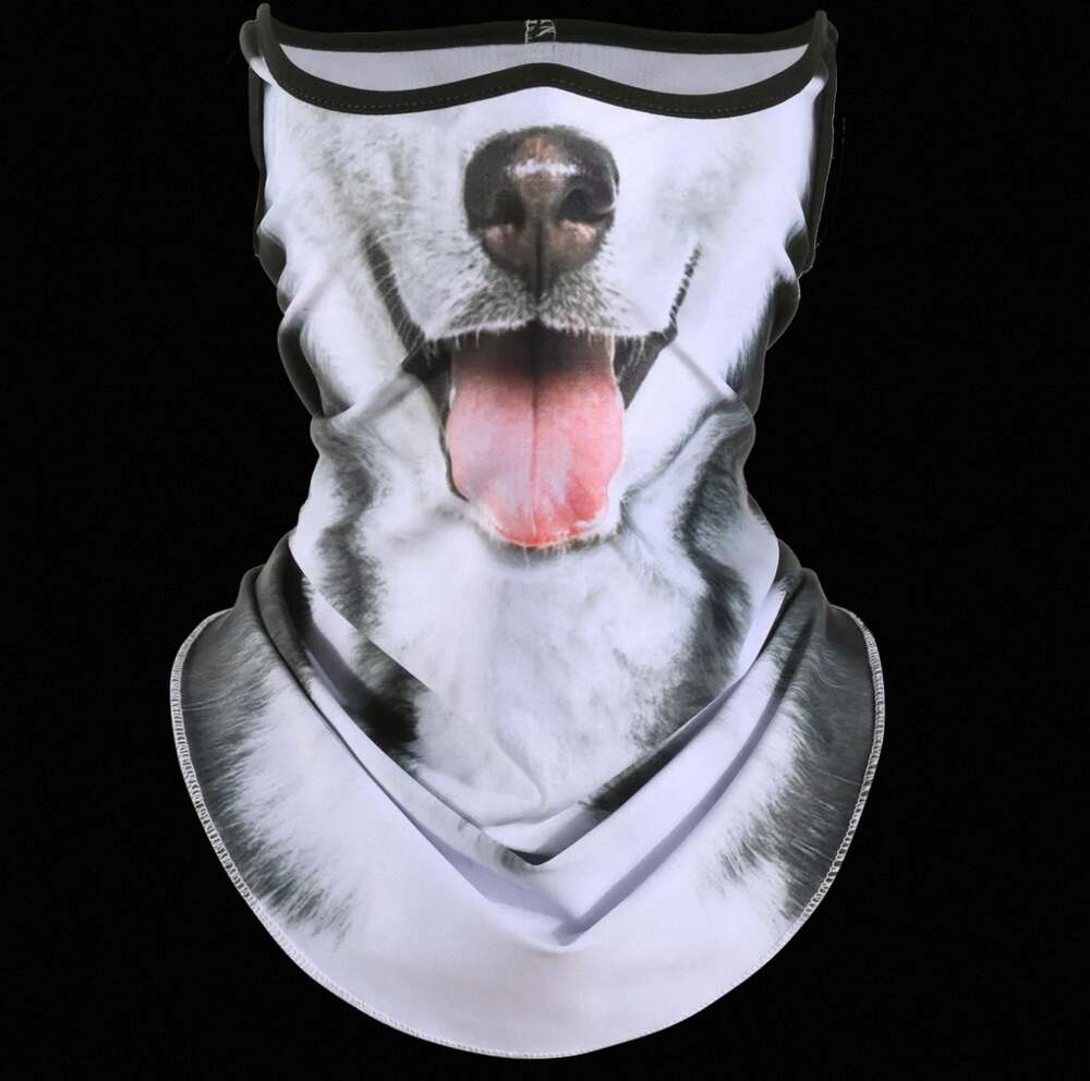 3D Animal Print Mesh Neck Gaiter Face Mask